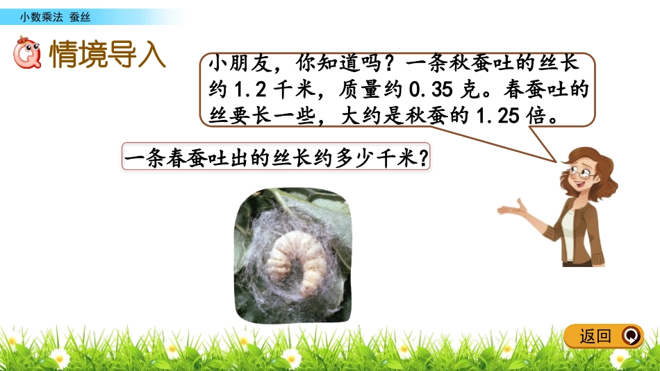 《蚕丝》小数乘法PPT课件[北师大版四年级数学下册]_第2页