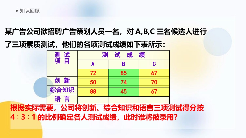 《平均数》数据的分析PPT精品课件[北师大版八年级数学上册]_第3页