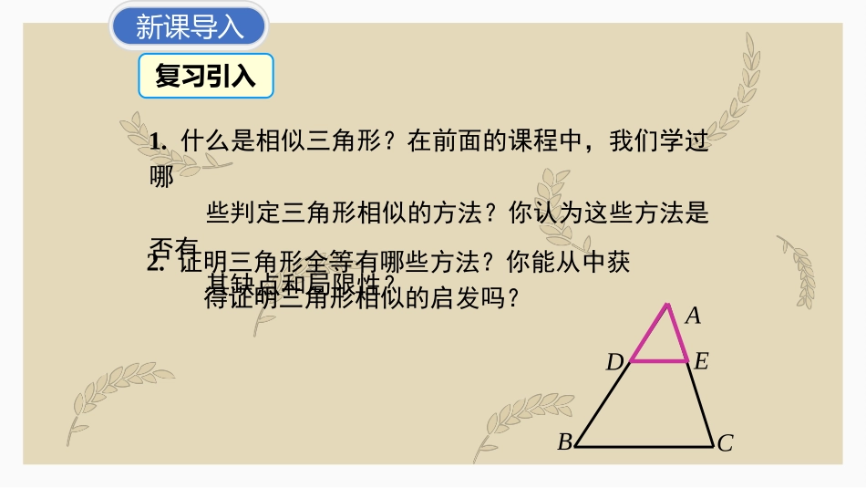《探索三角形相似的条件》图形的相似PPT(第3课时)PPT课件_第3页
