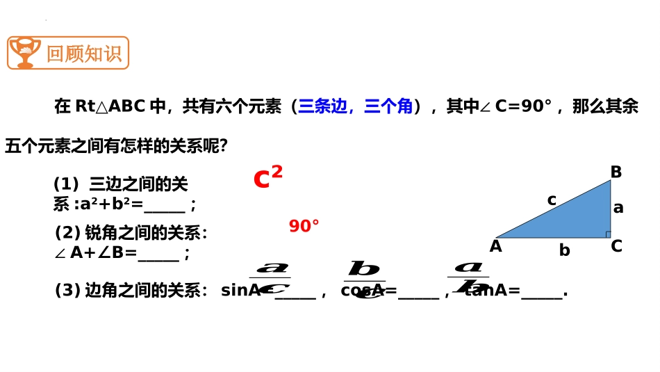 《解直角三角形》直角三角形的边角关系PPT免费课件_第3页