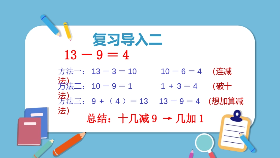 《十几减8、7》20以内的退位减法PPT课件[苏教版一年级数学]_第3页
