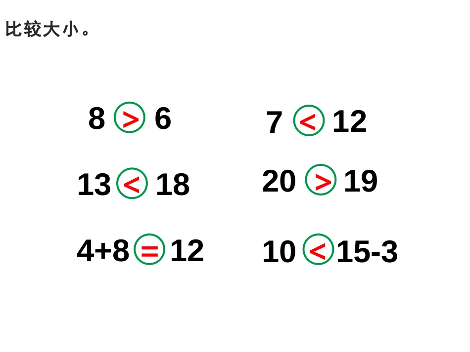 《比较数的大小》100以内数的认识PPT课件[西师大版一年级数学]_第2页