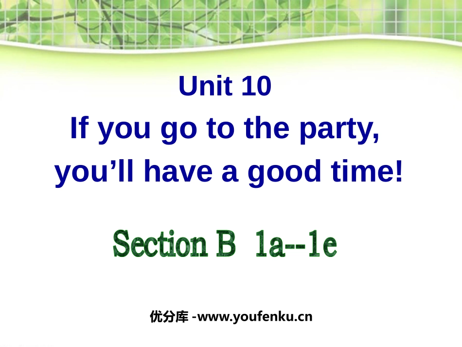 《If you go to the party you'll have a great time!》PPT课件_第1页