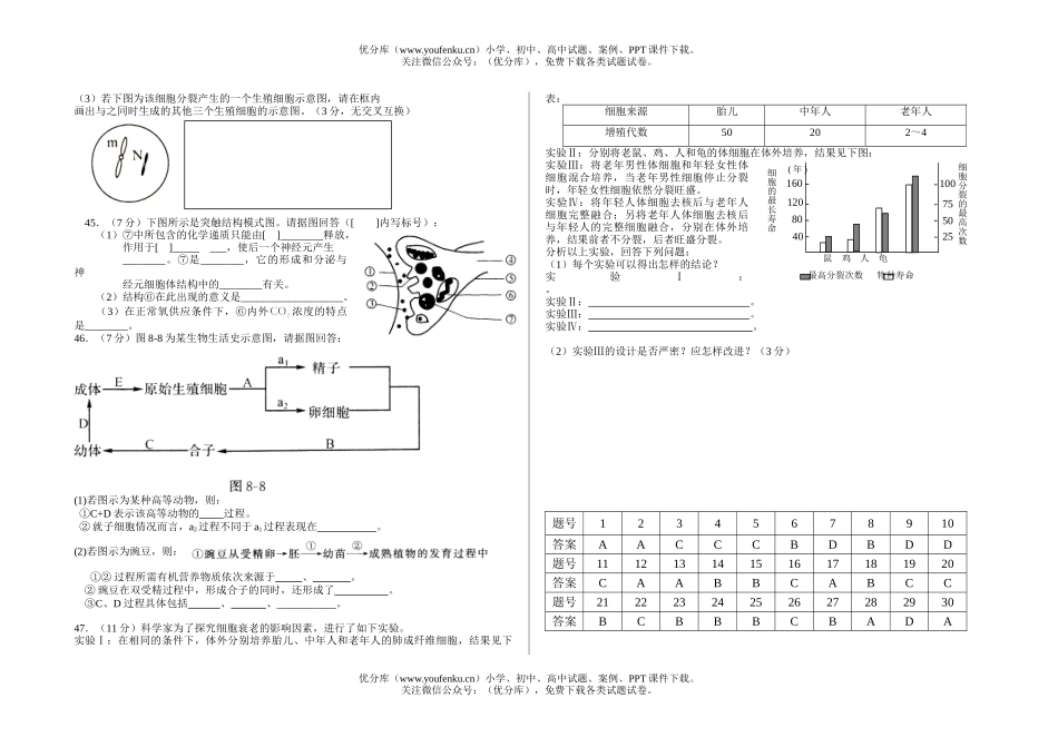高中二年级生物上学期调研试卷_第3页