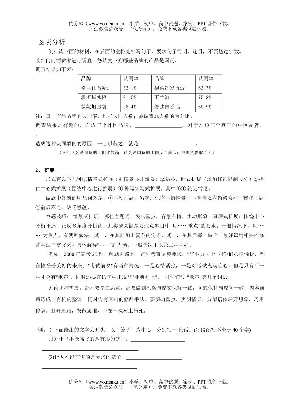 高中三年级语文语言表达及运用复习资料(一)试卷_第2页