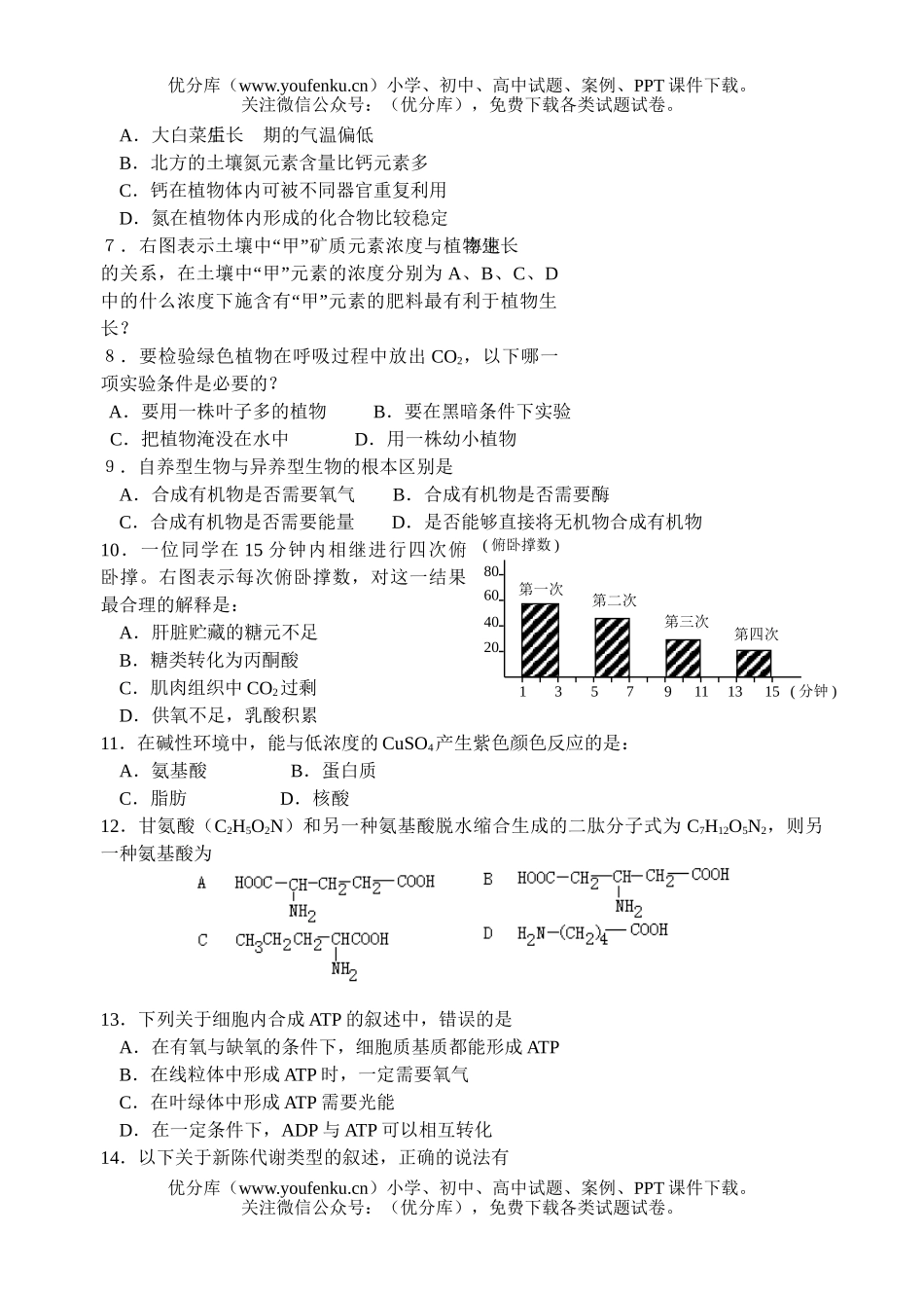 高中二年级生物下册期未模拟2试卷_第2页