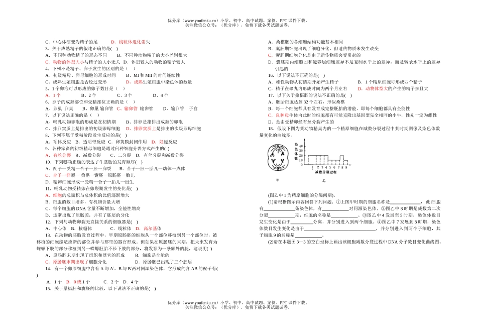 高中二年级生物选修3导学提纲7试卷_第2页