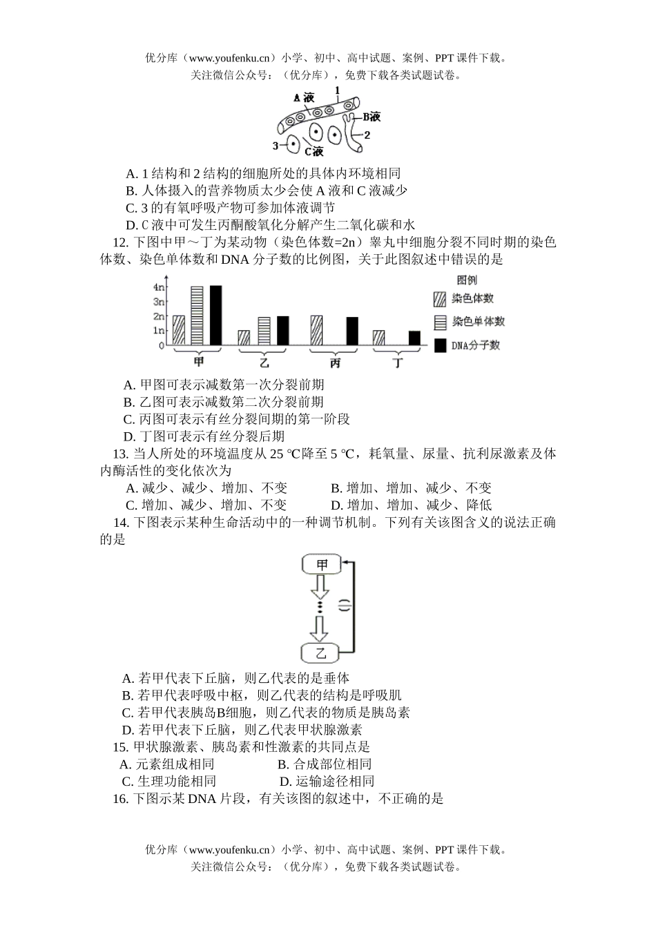 高中三年级语文上学期期末调研测试卷_第3页