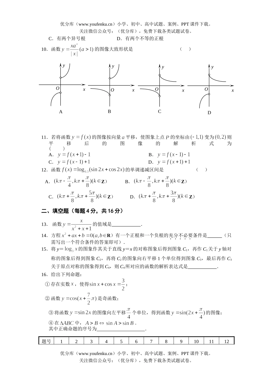 高中三年级数学江苏省六合高级中学高阶段性考试卷_第2页
