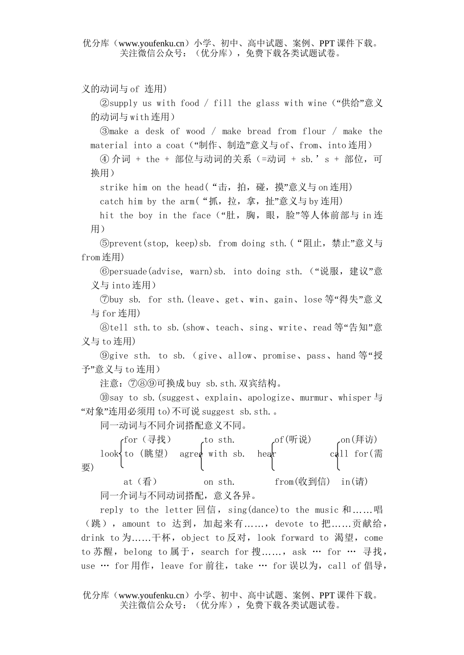 高中三年级英语语法复习专题5试卷_第2页