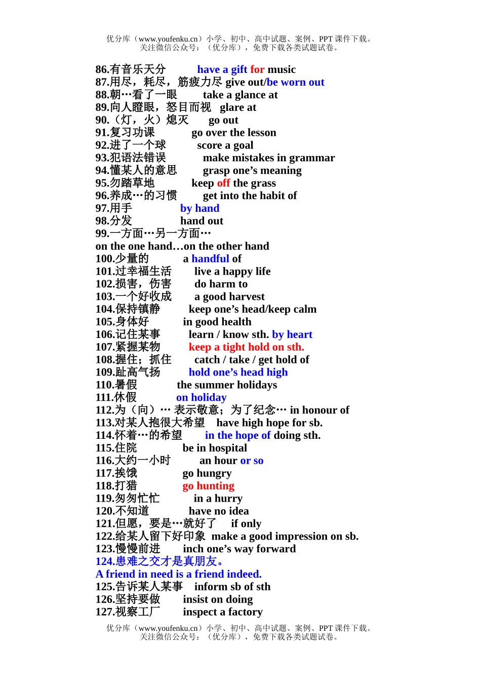 高中三年级英语高考作文必备词组(二)试卷_第3页