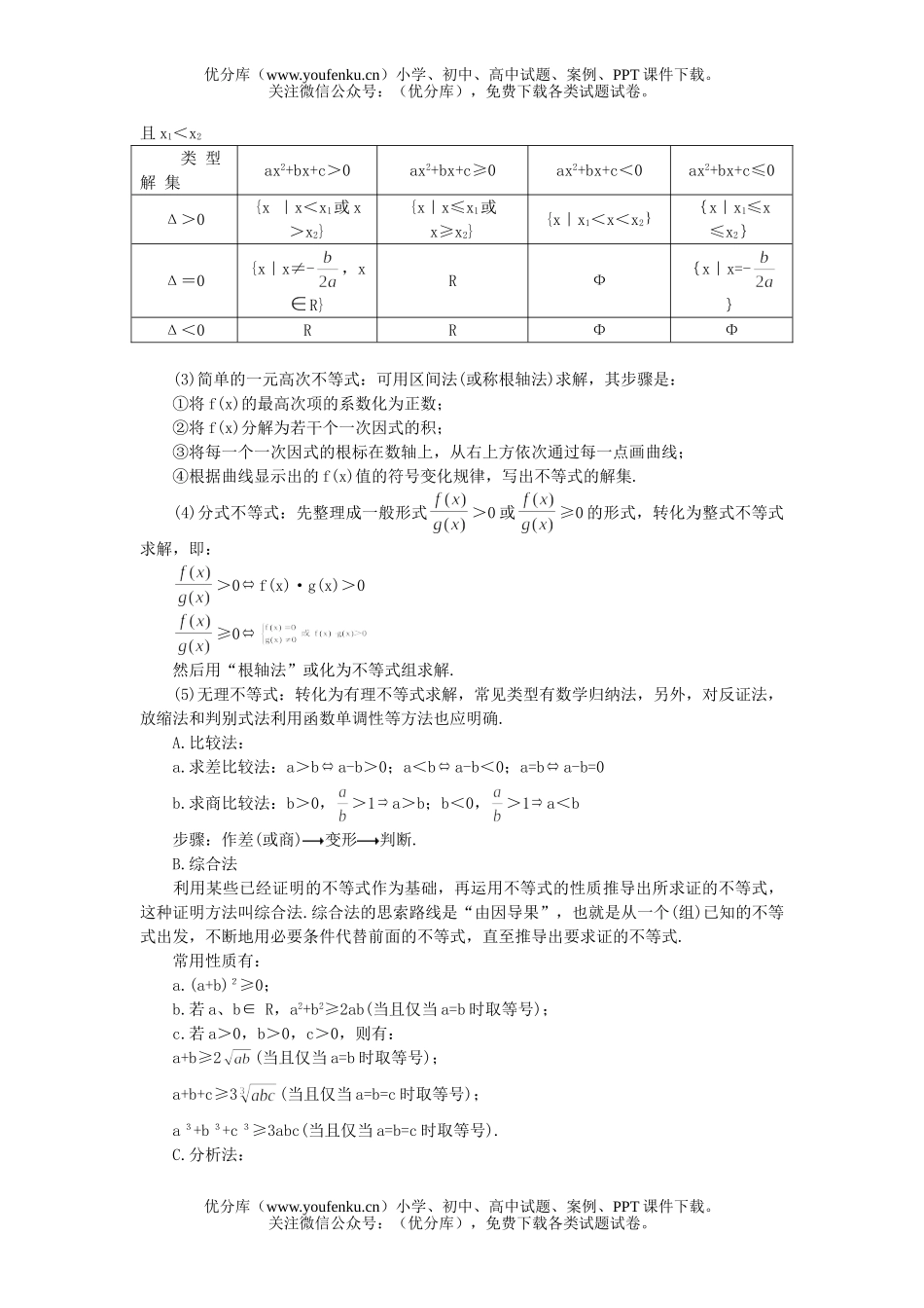 高中三年级数学不等式试卷_第3页