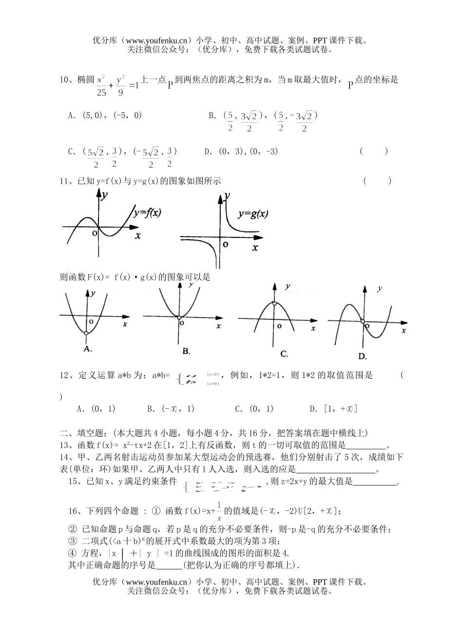 高中三年级数学高质量检测(三) 试卷_第2页