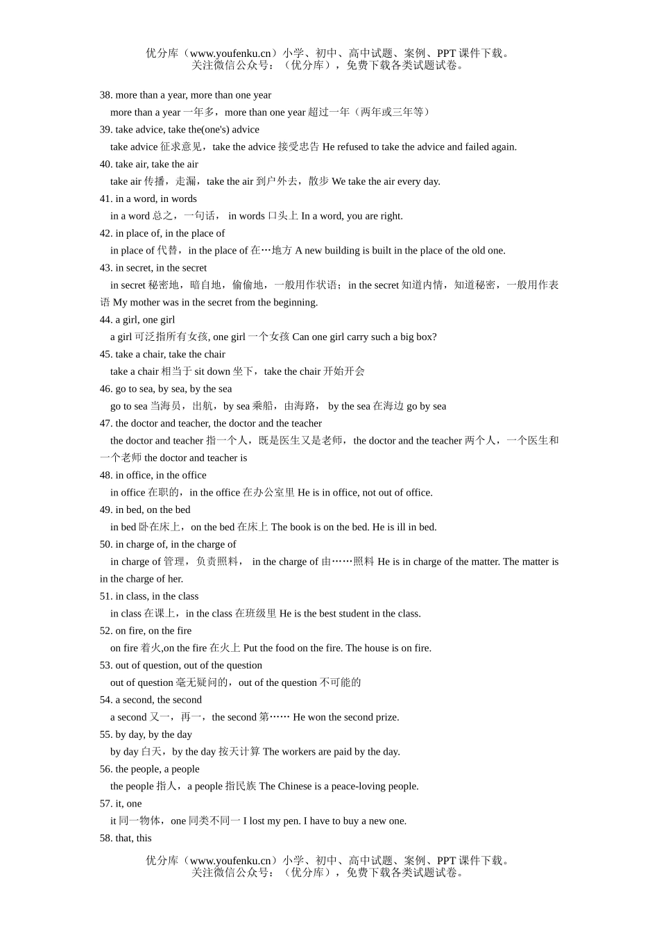 高中三年级英语易混易错词汇总结试卷_第3页