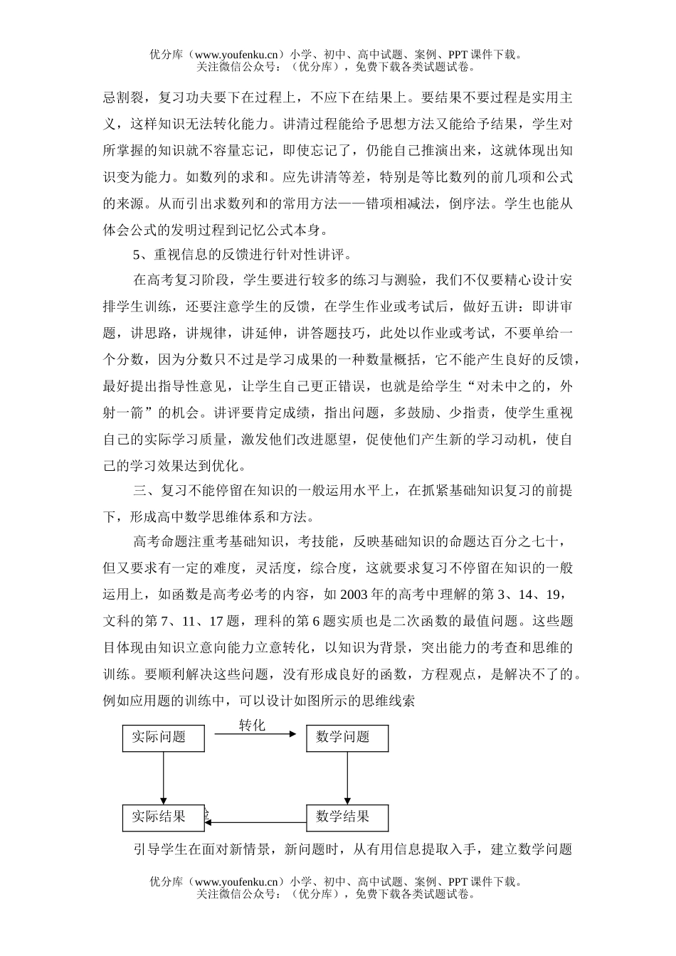 高中三年级数学第二轮复习的思考与操作试卷_第3页