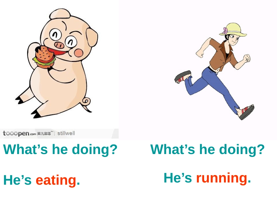 《What's he doing?》PPT课件[外研版二年级英语]_第3页