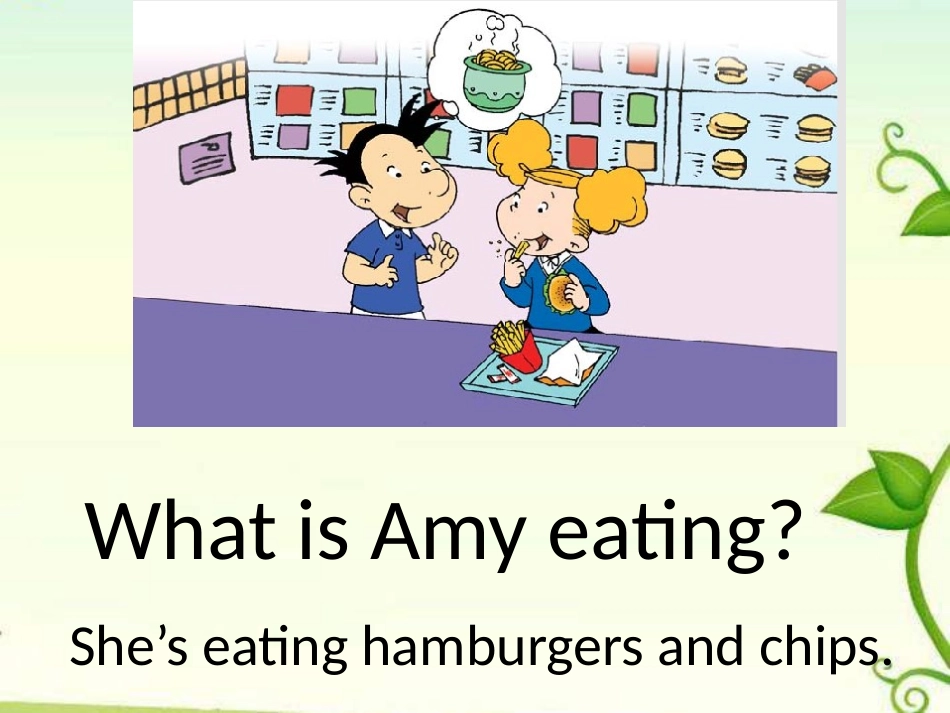《I'm eating hamburgers and chips》PPT课件_第2页