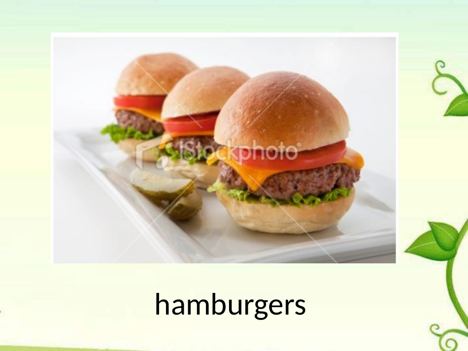 《I'm eating hamburgers and chips》PPT课件_第3页