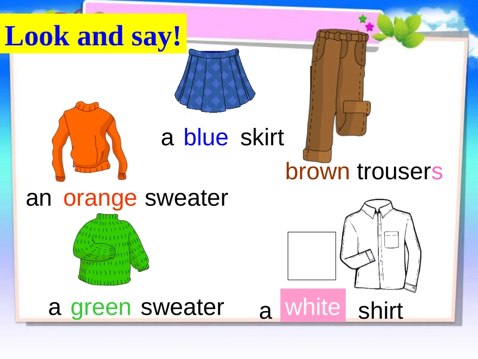 《She's got an orange sweater》PPT课件_第2页