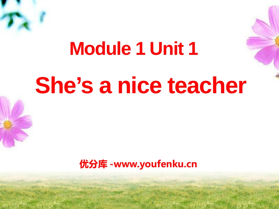 《She's a nice teacher》PPT课件_第1页