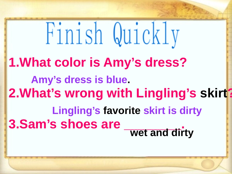 《Amy's blue dress is wet》PPT课件_第3页