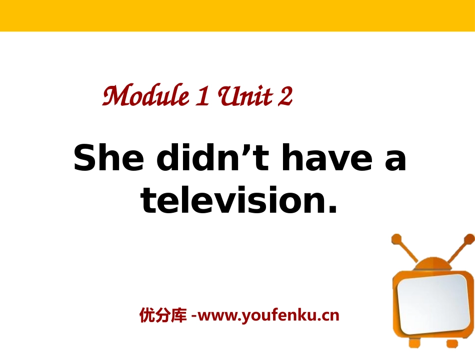 《She didn't have a television》PPT课件_第1页