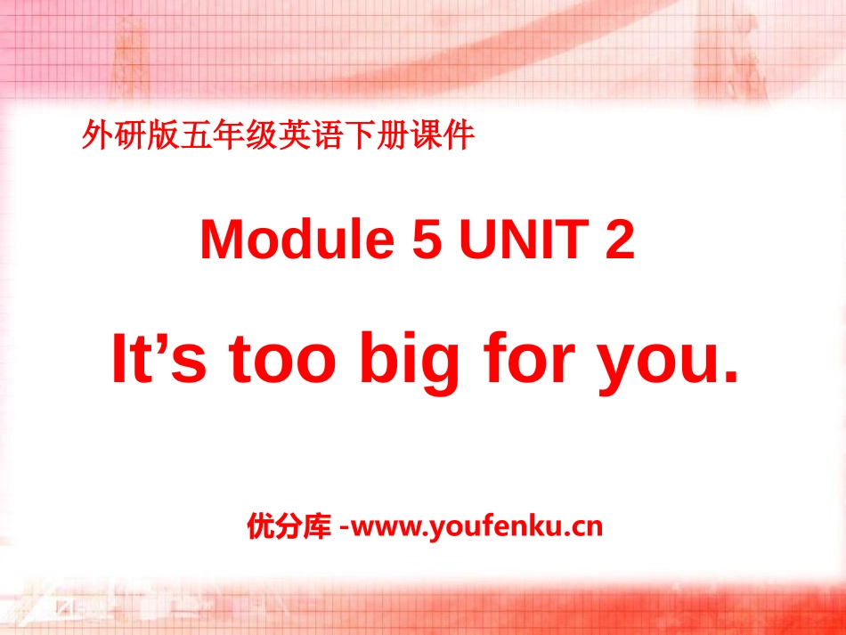 《It's too big for you》PPT课件_第1页