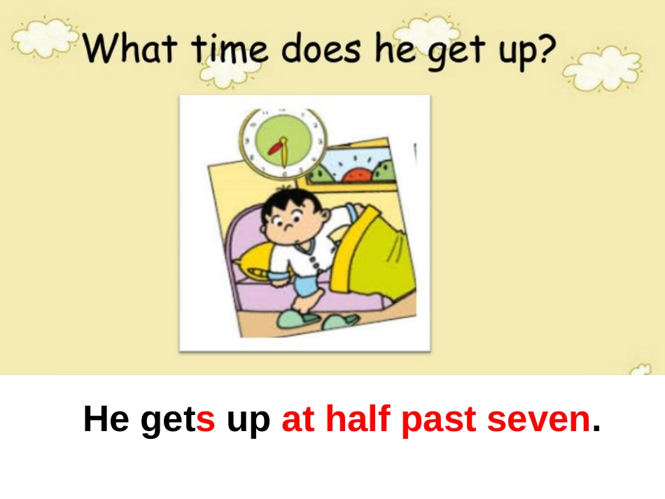 《I will be home at seven o'clock》PPT课件_第2页