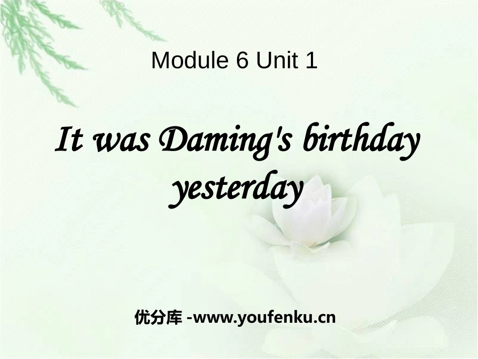 《It was Daming's birthday yesterday》PPT课件_第1页