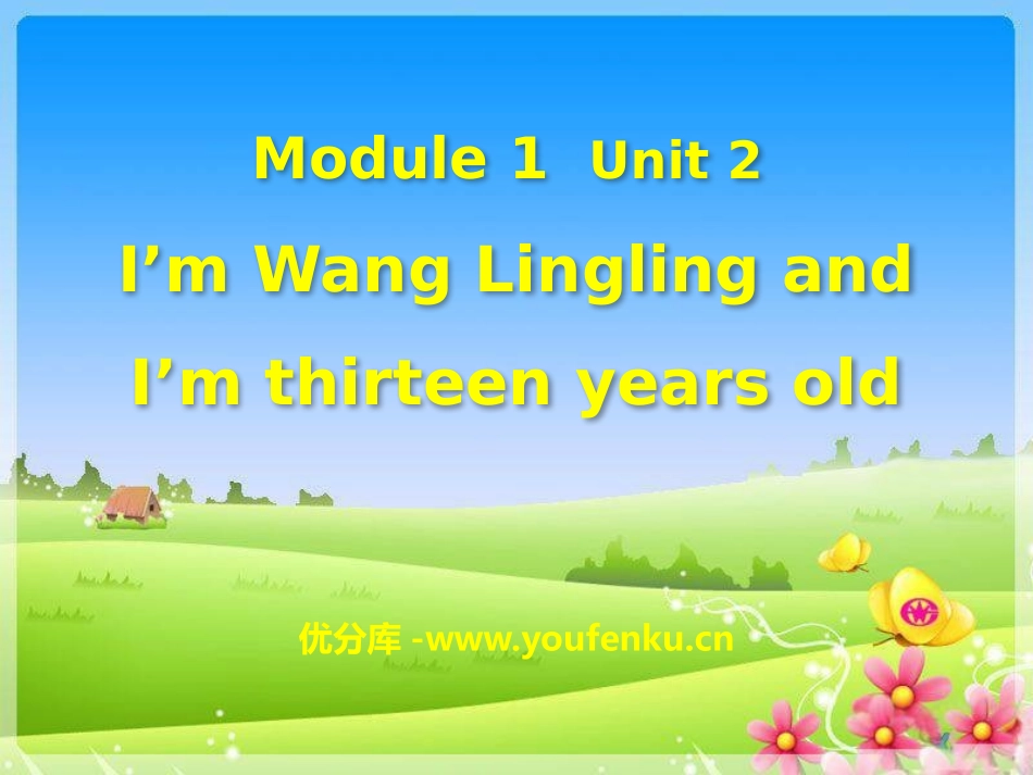 《I'm Wang Lingling and I'm thirteen years old》PPT课件_第1页