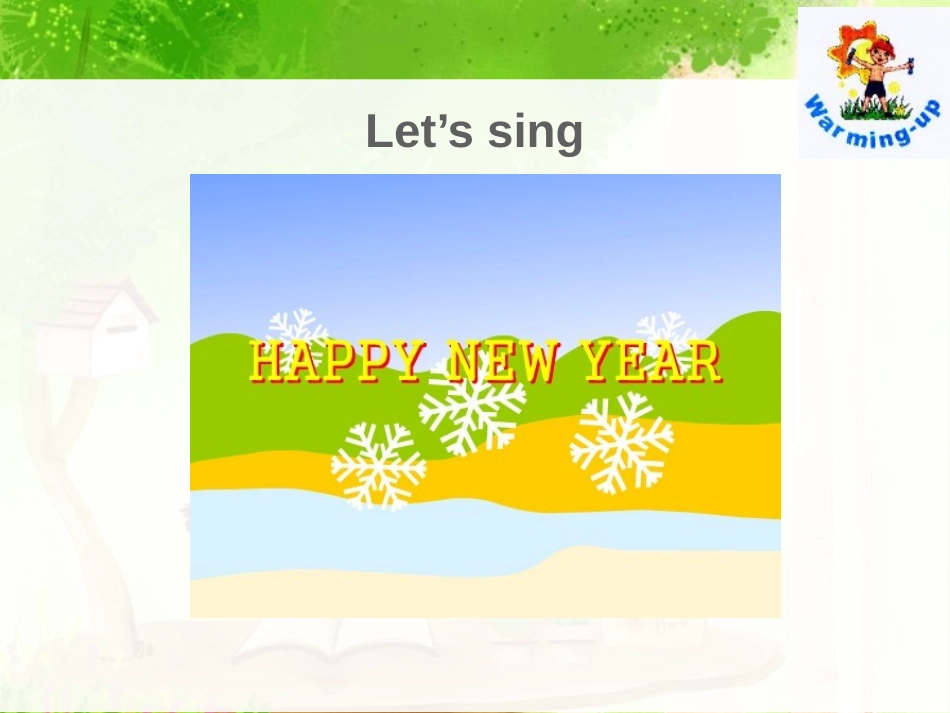 《New Year's Party》PPT课件[陕旅版六年级英语]_第3页