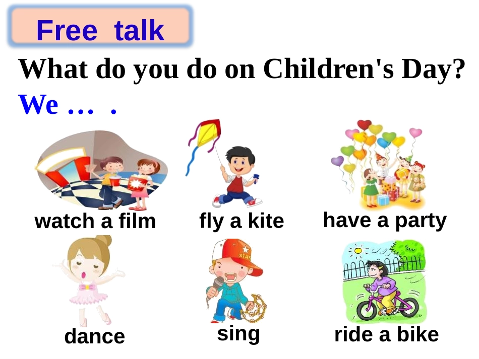 《Children's day》PPT课件[上海教育版四年级英语]_第3页