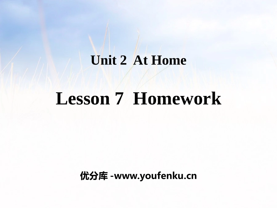 《Homework》At Home PPT教学课件_第1页