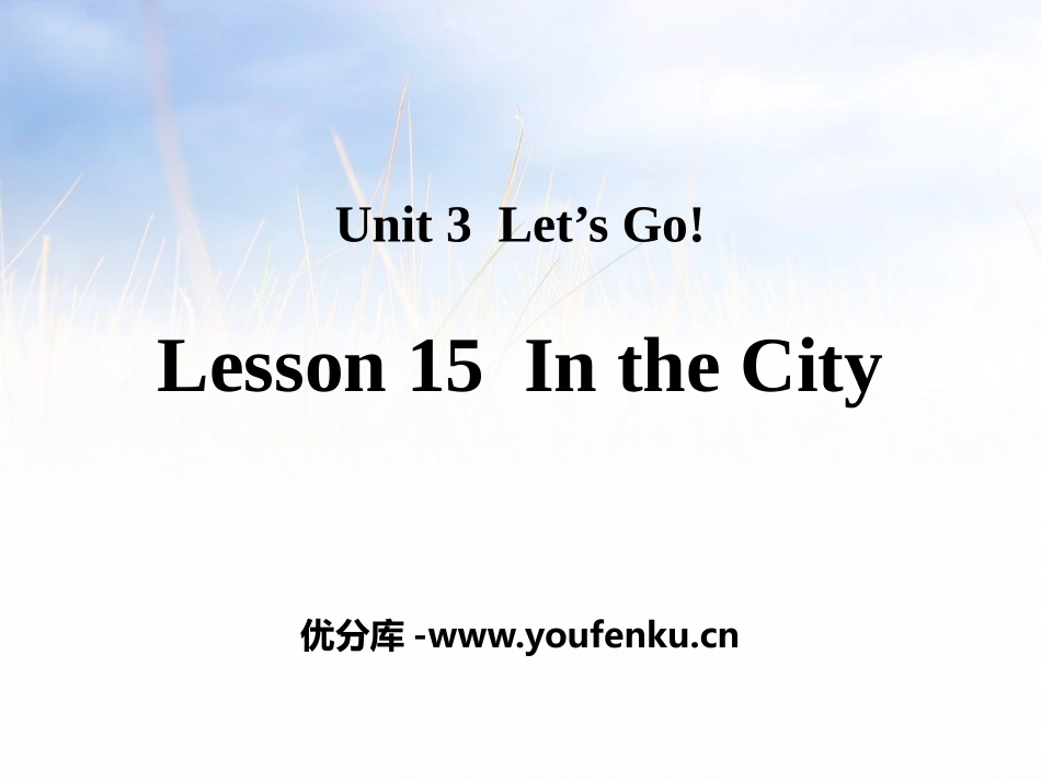 《In the City》Let's Go! PPT教学课件_第1页