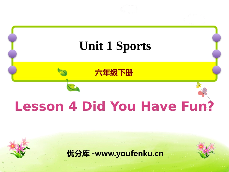 《Did You Have Fun?》Sports PPT课件_第1页