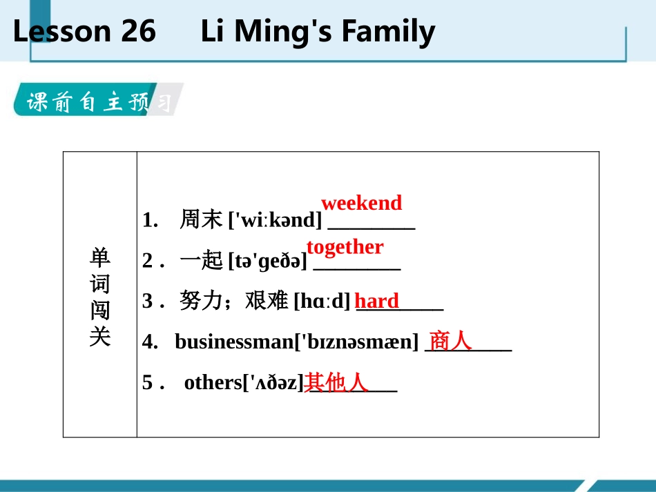 《Li Ming's Family》Family and Home PPT免费课件_第2页