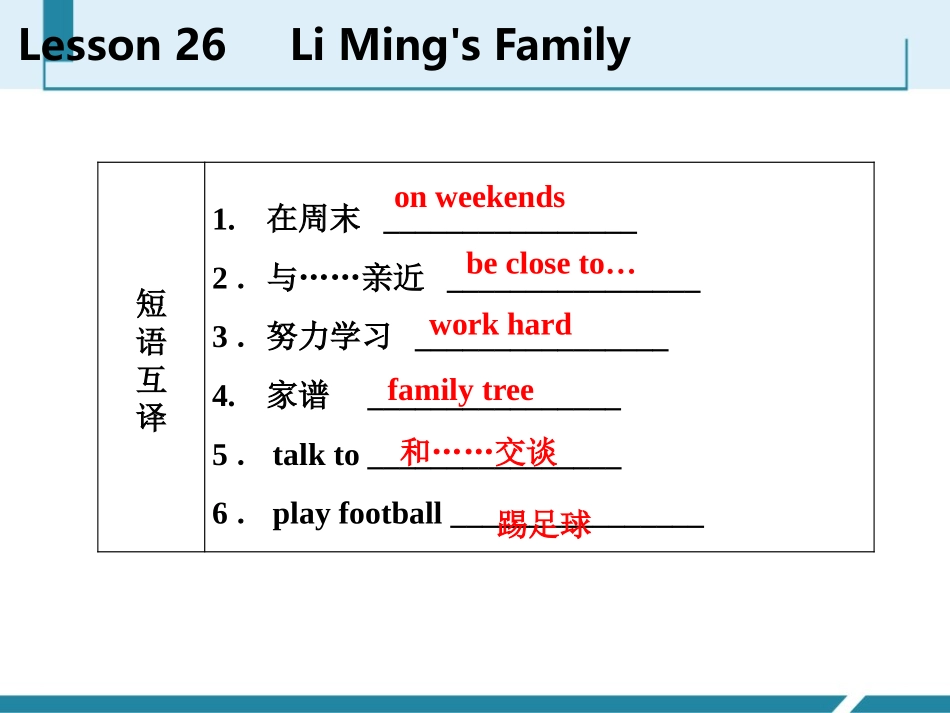 《Li Ming's Family》Family and Home PPT免费课件_第3页