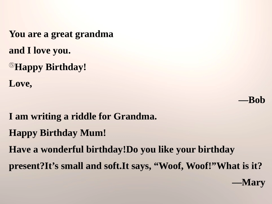 《A Birthday Card》Family and Home PPT课件_第2页