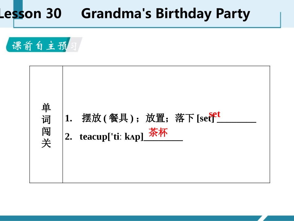 《Grandma's Birthday Party》Family and Home PPT课件_第2页