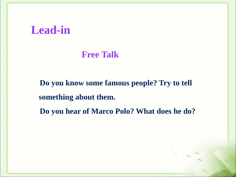 《Marco Polo and the Silk Road》It's Show Time! PPT课件_第2页