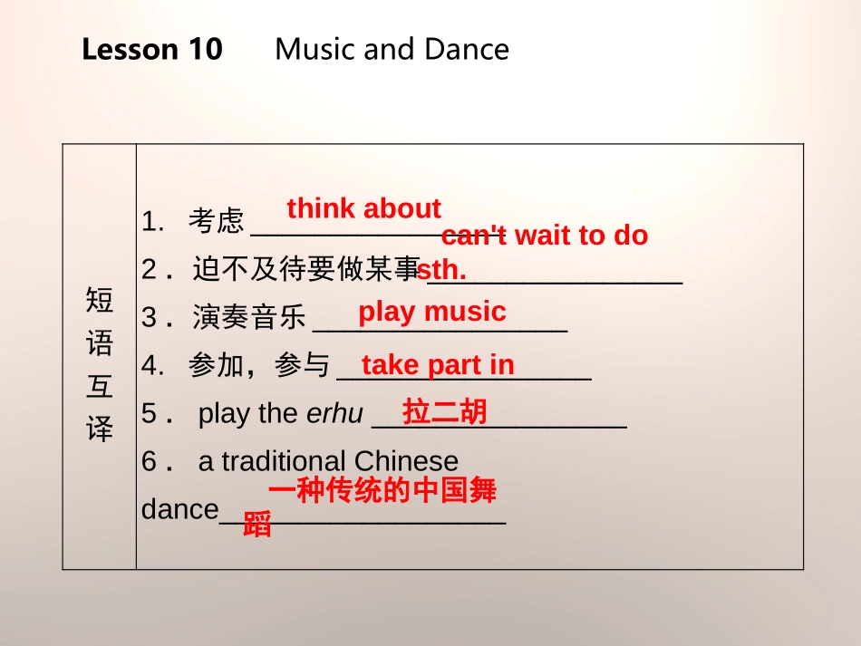 《Music and Dance》It's Show Time! PPT教学课件_第3页