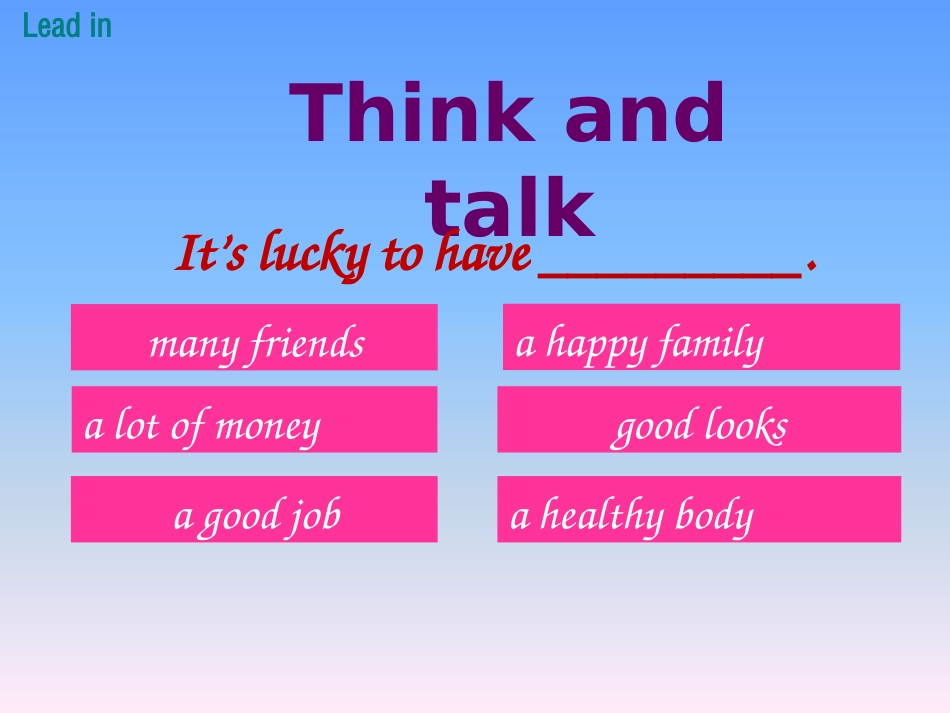 《Jane's Lucky Life》Stay healthy PPT课件_第3页