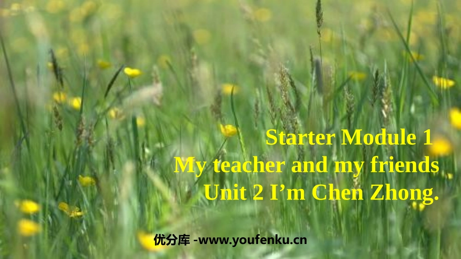 《Good morning.I'm Chen Zhong》PPT教学课件_第1页