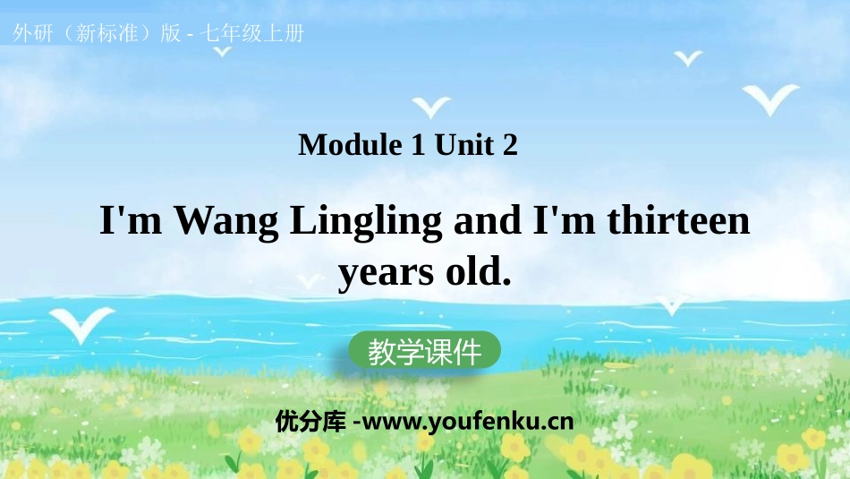 《I'm Wang Lingling and I'm thirteen years old》PPT精品课件_第1页
