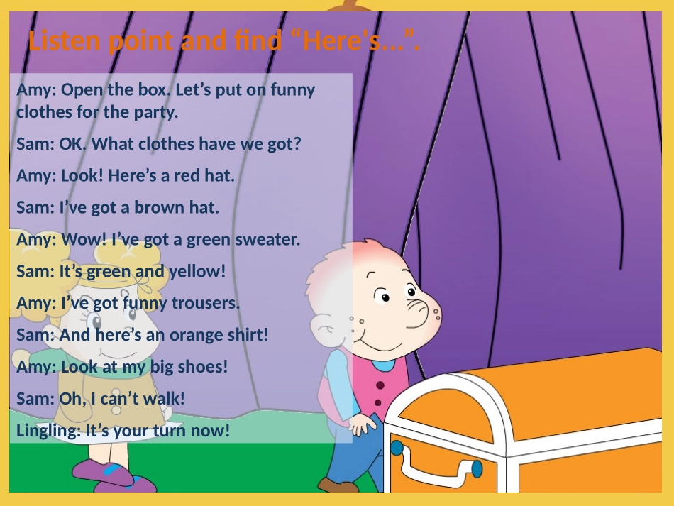 《Here's a red hat》PPT课件[外研版三年级英语]_第2页