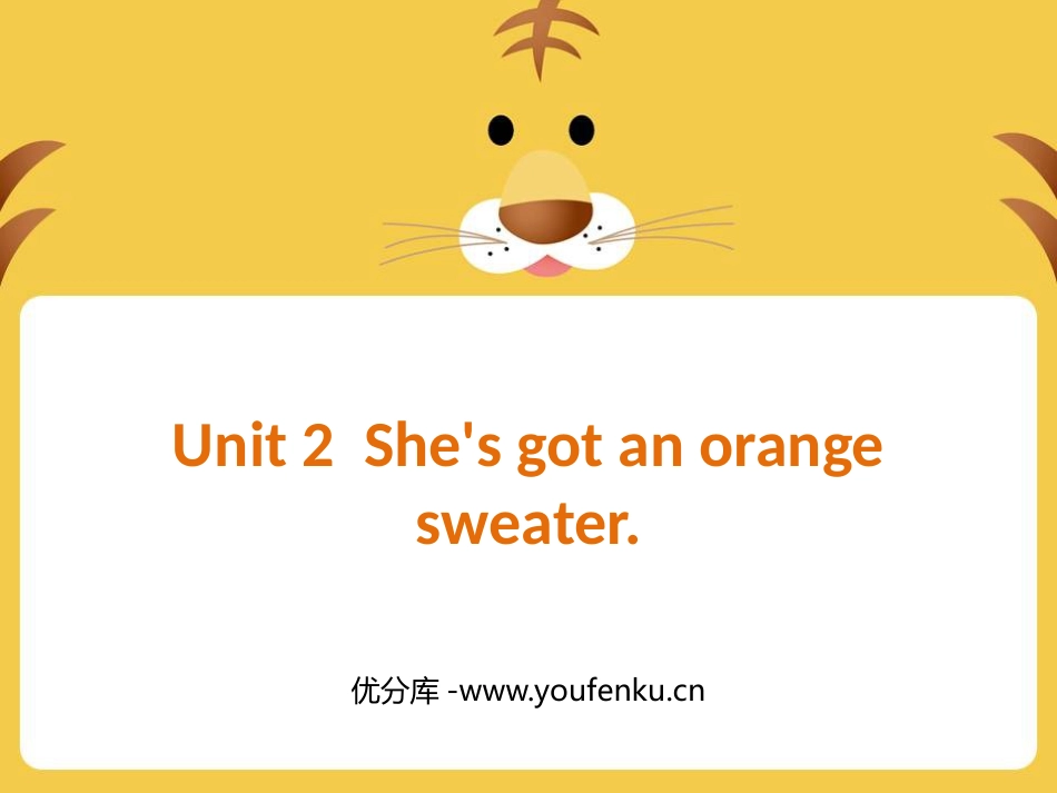 《She's got an orange sweater》PPT课件_第1页