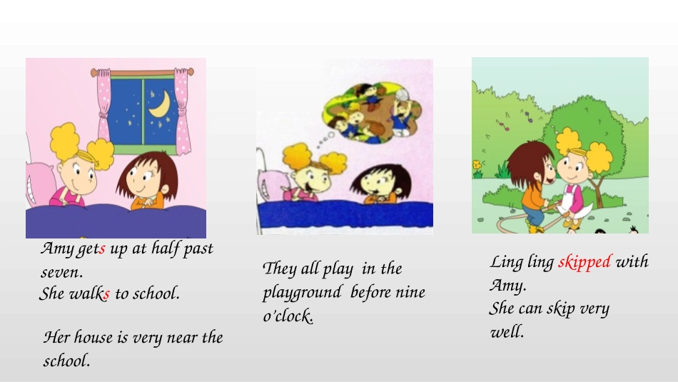 《Yesterday I went to Sam and Amy's school》PPT教学课件_第3页