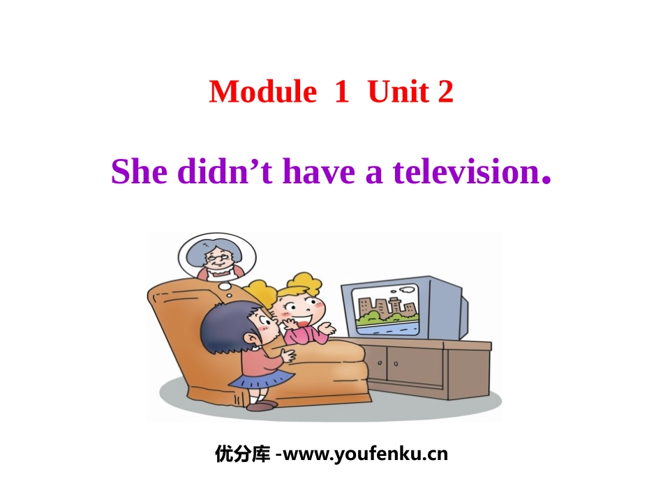 《She didn't have a television》PPT教学课件_第1页