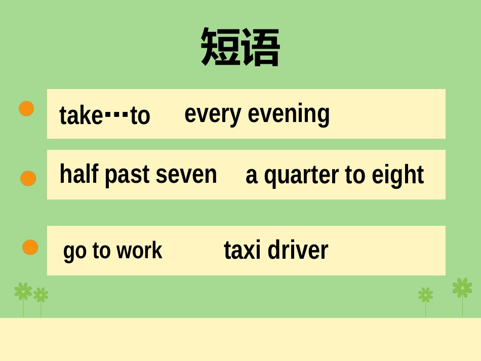 《My father goes to work at eight o'clock every morning》PPT精品课件_第3页