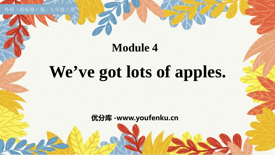 《We've got lots of apples》PPT优质课件_第1页